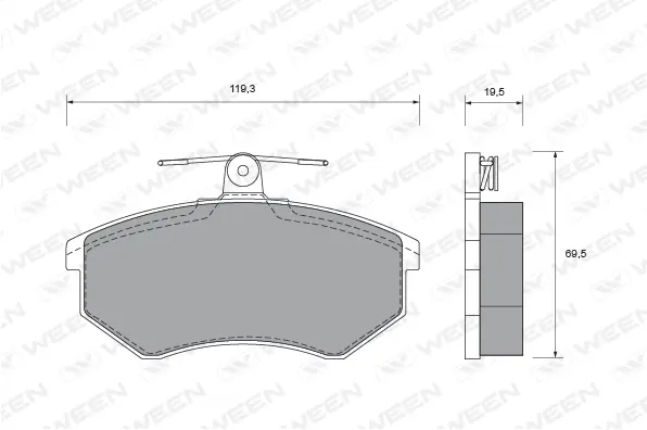 Brake Pad Set, disc brake (151-1455)