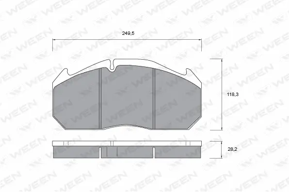 Brake Pad Set, disc brake (151-1028)