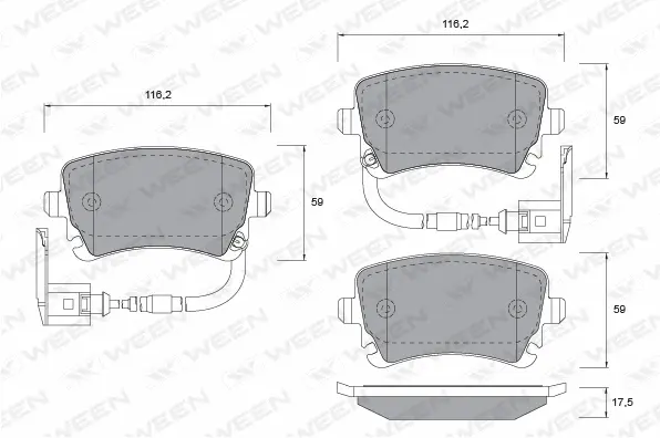 Brake Pad Set, disc brake (151-1058)