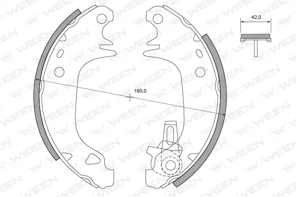 Brake Shoe Set (152-2107)