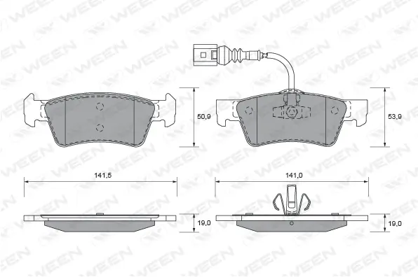 Brake Pad Set, disc brake (151-1917)