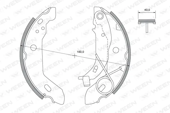 Brake Shoe Set (152-2411)