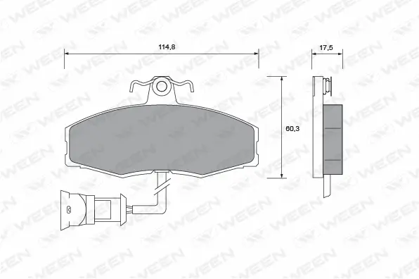 Brake Pad Set, disc brake (151-1005)
