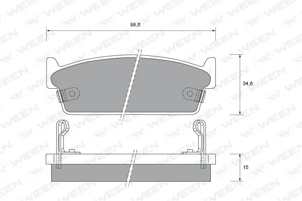 Brake Pad Set, disc brake (151-2261)