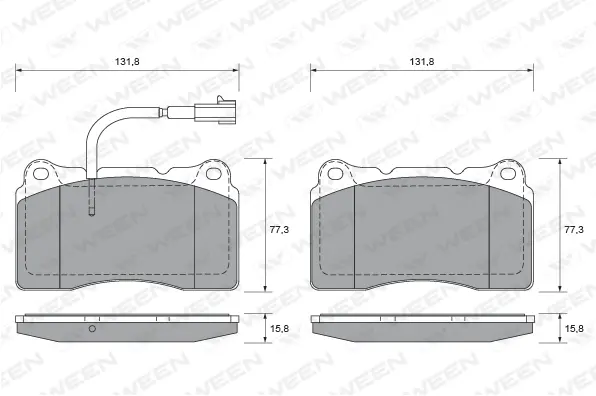 Brake Pad Set, disc brake (151-1706)