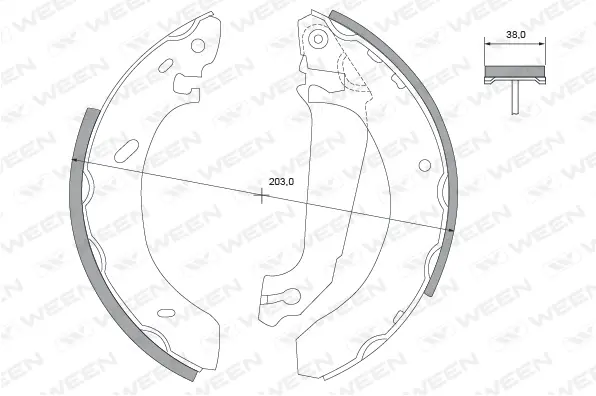 Brake Shoe Set (152-2228)