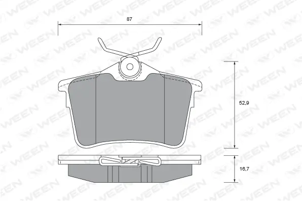 Brake Pad Set, disc brake (151-2706)