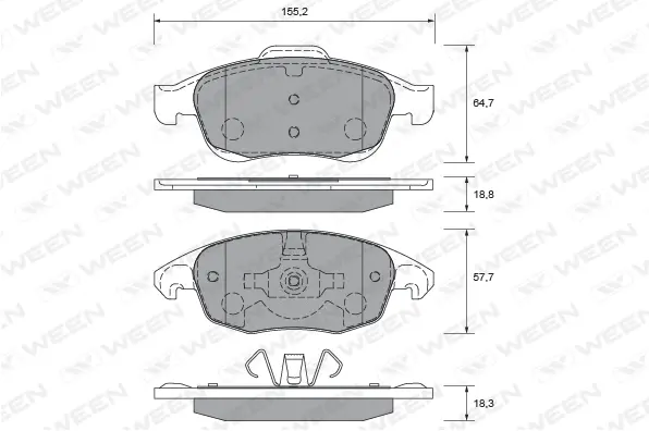 Brake Pad Set, disc brake (151-2629)