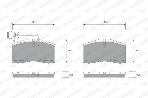 Brake Pad Set, disc brake (151-1921)