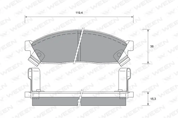 Brake Pad Set, disc brake (151-1590)