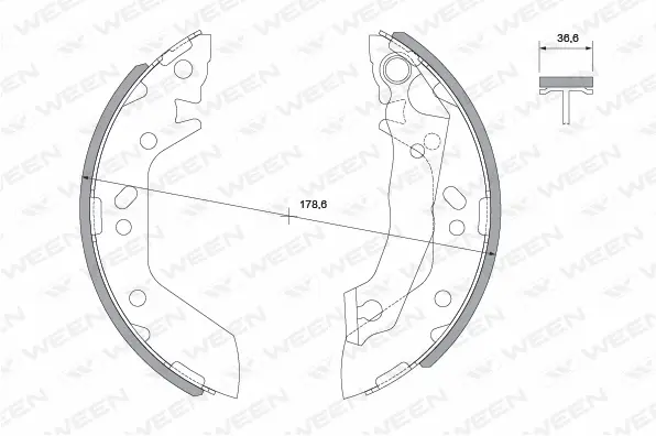 Brake Shoe Set (152-2012)