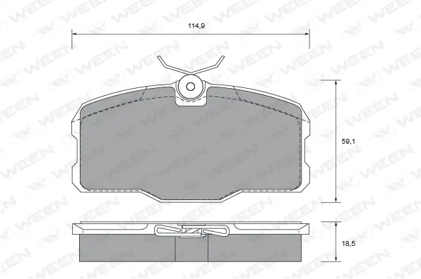 Brake Pad Set, disc brake (151-2509)