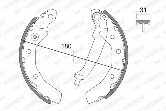 Brake Shoe Set (152-2006)
