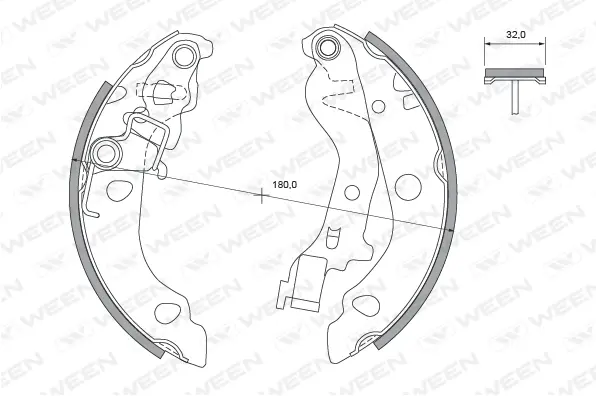 Brake Shoe Set (152-2441)