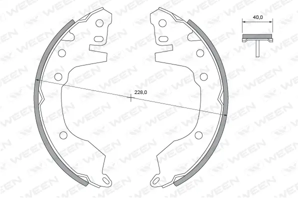 Brake Shoe Set (152-2365)