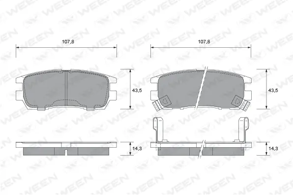 Brake Pad Set, disc brake (151-1656)