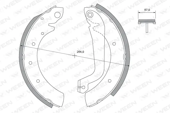 Brake Shoe Set (152-2409)