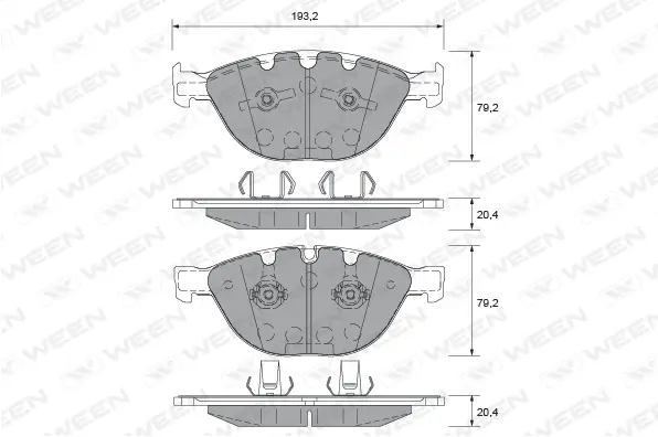 Brake Pad Set, disc brake (151-1947)