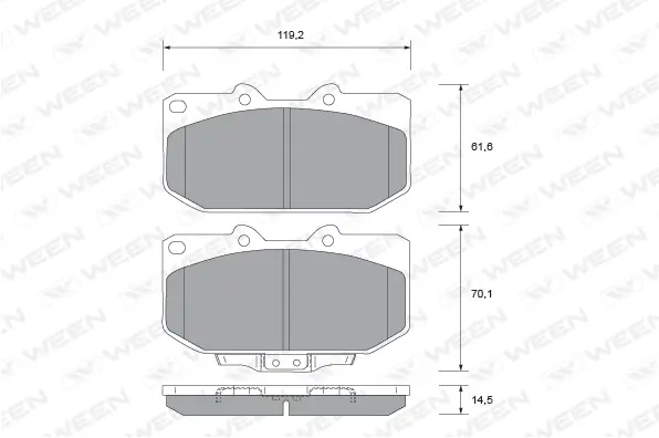 Brake Pad Set, disc brake (151-2295)