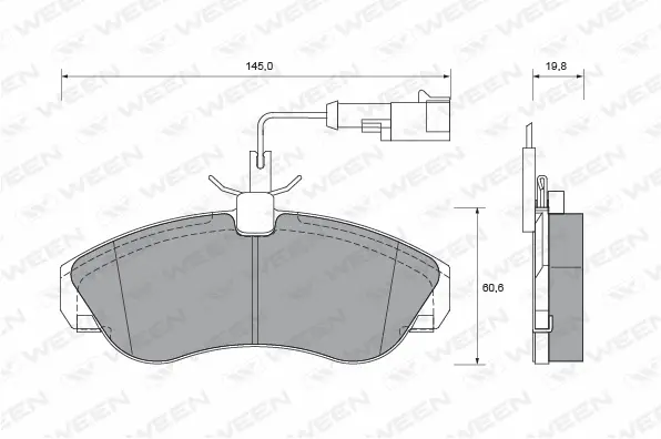 Brake Pad Set, disc brake (151-1857)