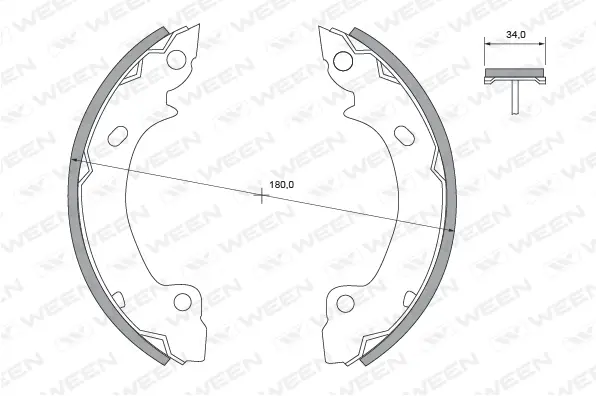 Brake Shoe Set (152-2379)