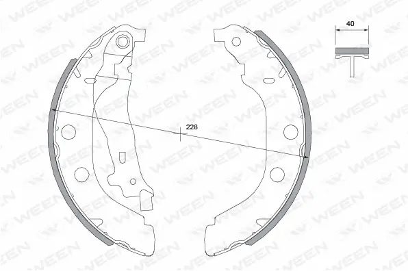 Brake Shoe Set (152-2047)