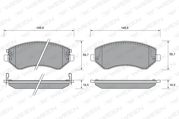 Brake Pad Set, disc brake (151-1510)