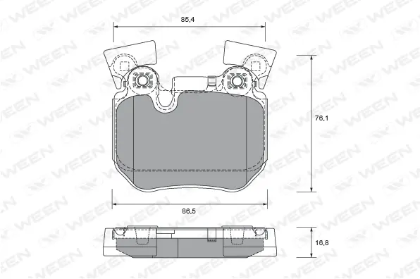 Brake Pad Set, disc brake (151-2702)