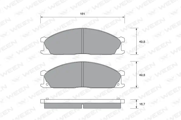 Brake Pad Set, disc brake (151-1568)