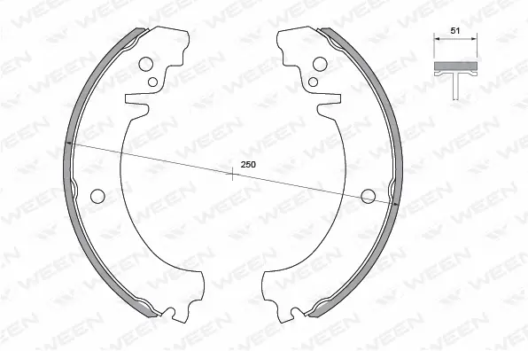 Brake Shoe Set (152-2001)