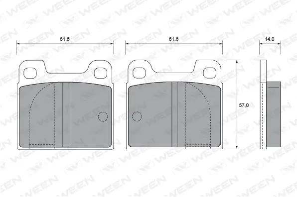 Brake Pad Set, disc brake (151-1853)