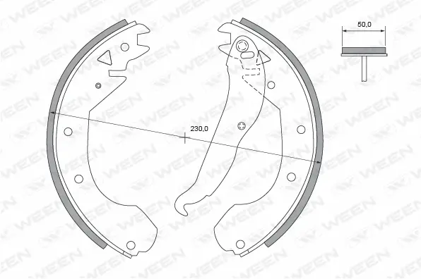 Brake Shoe Set (152-2206)