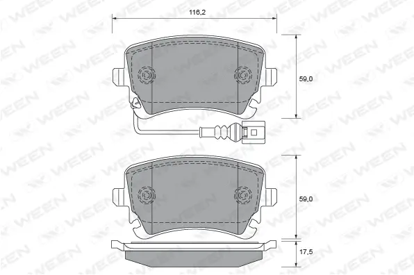Brake Pad Set, disc brake (151-1946)
