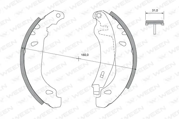 Brake Shoe Set (152-2291)