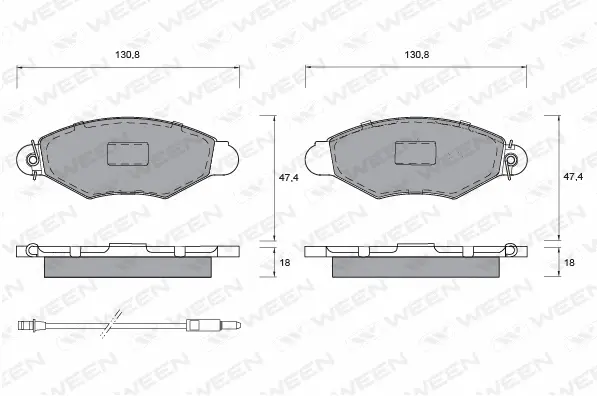 Brake Pad Set, disc brake (151-1335)