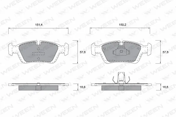 Brake Pad Set, disc brake (151-1141)