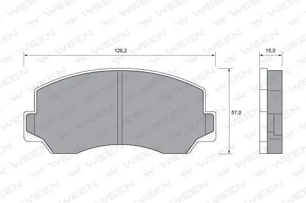 Brake Pad Set, disc brake (151-2025)