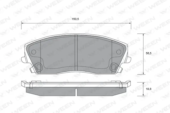Brake Pad Set, disc brake (151-2722)