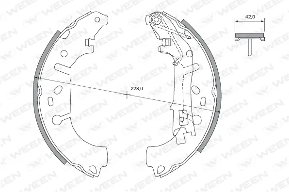 Brake Shoe Set (152-2018)