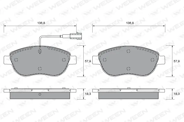 Brake Pad Set, disc brake (151-1898)