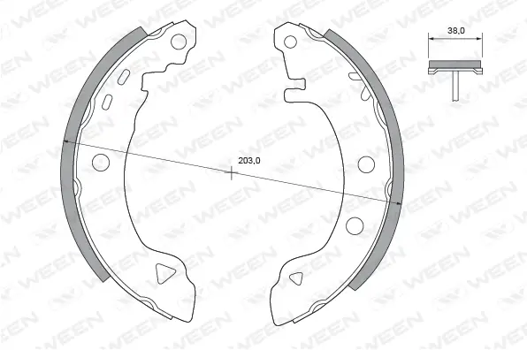 Brake Shoe Set (152-2414)
