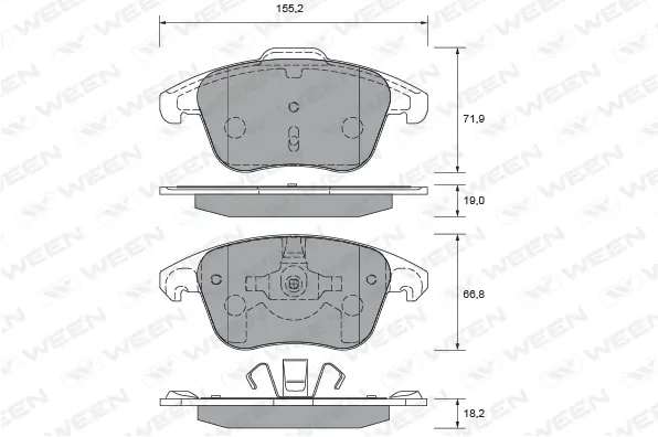 Brake Pad Set, disc brake (151-2630)