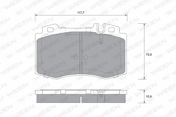 Brake Pad Set, disc brake (151-1304)