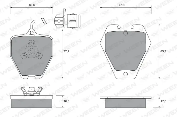 Brake Pad Set, disc brake (151-1791)