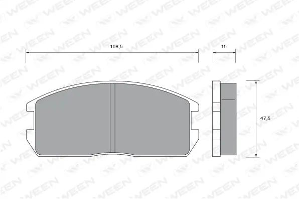 Brake Pad Set, disc brake (151-2372)