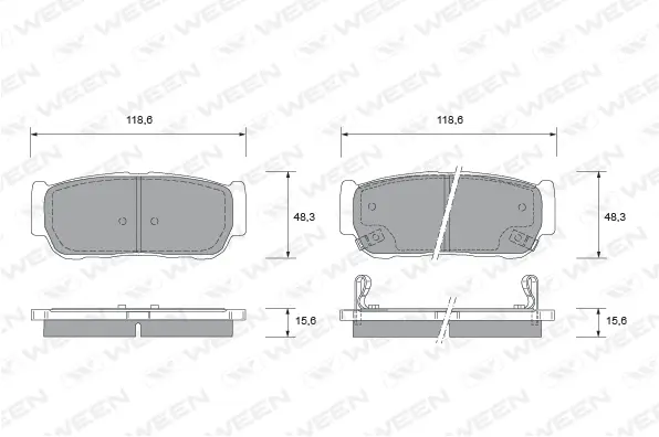 Brake Pad Set, disc brake (151-2195)