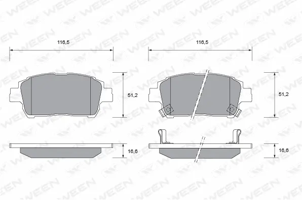 Brake Pad Set, disc brake (151-1380)