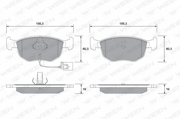 Brake Pad Set, disc brake (151-1292)