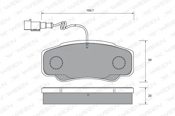 Brake Pad Set, disc brake (151-2716)