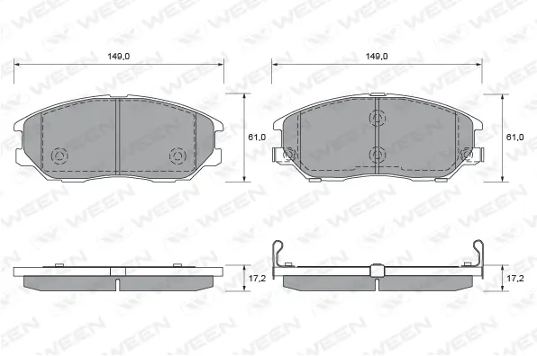 Brake Pad Set, disc brake (151-2324)